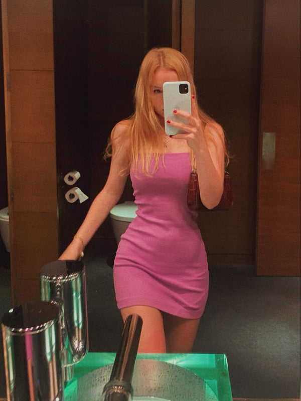 Strapless Bodycon Satin Homecoming Dresses