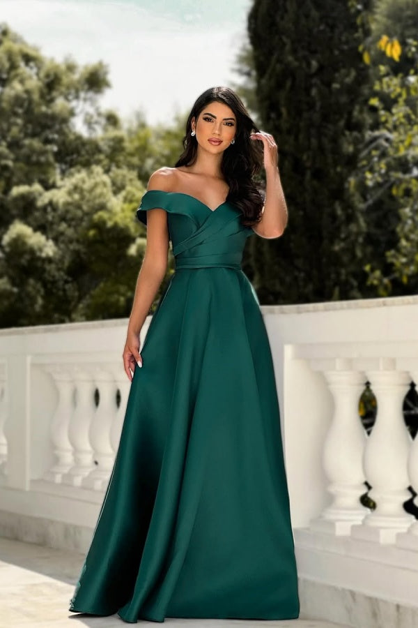 Elegant Peacock Off-The-Shoulder Prom Dress ssr0522
