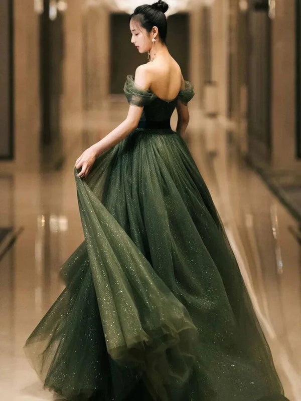 SSR1602,Olivia Green Prom Dresses,Sparkle Sequin Long Evening Prom Dress