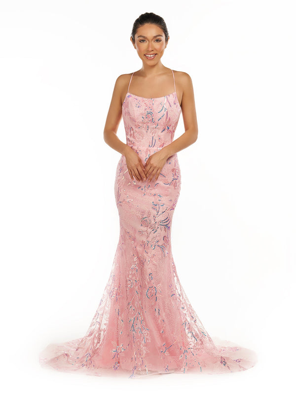 Sylvia |Mermaid Scoop Lace Long Prom Dress