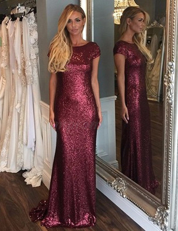 SSR1097,Sexy Sequined Long Backless Prom Dresses, Wedding Party, Bridesmaid Dresses