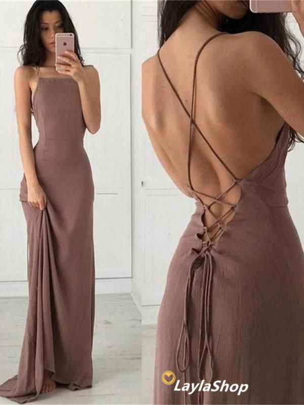 SSR0289,Long Prom Dress Evening Gown Cross Back Prom Dresses Sheath Party Gown