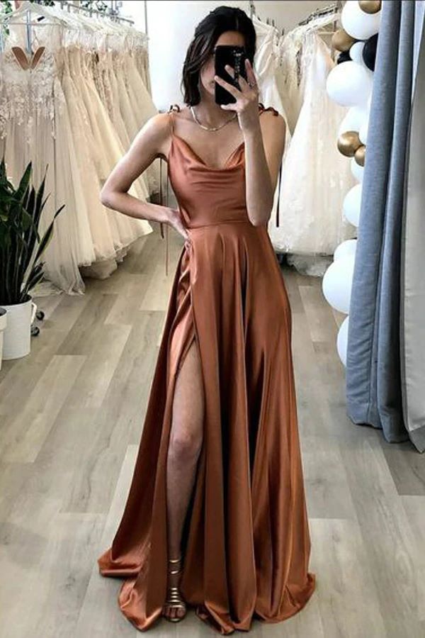 SSR1061,Simple prom dress,spaghetti straps long prom evening dresses