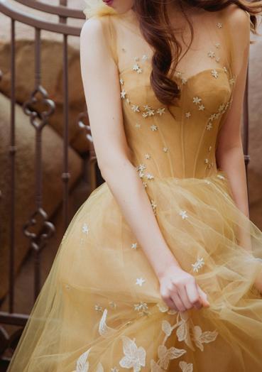 SSR0421,Chic A-line Bateau Applique Floor Length Sleeveless Long Tulle Prom Dresses Evening Dress