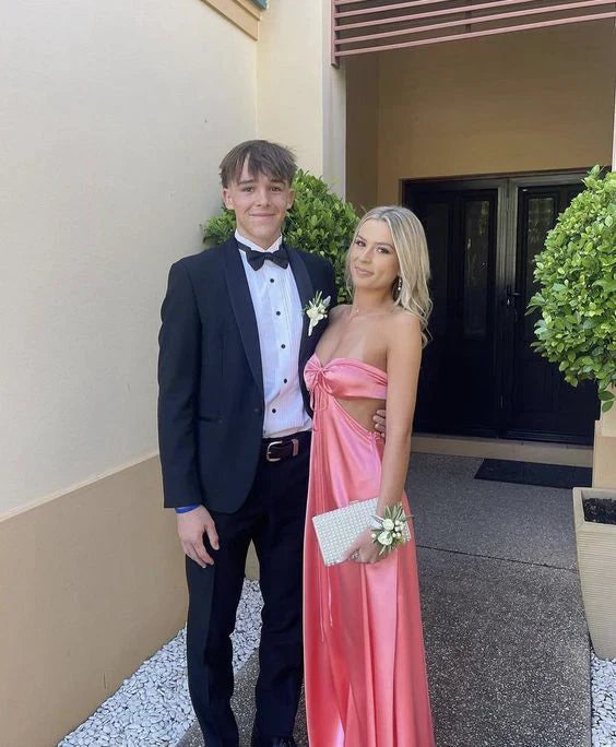 Sweetheart Satin Backless Prom Dress Long Party Dress Charming Formal Dress