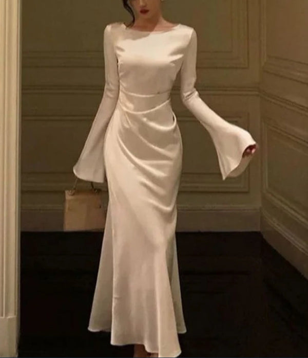 Long Sleeves Long Prom Dress Elegant Party Dress Evening Dress Formal Dress