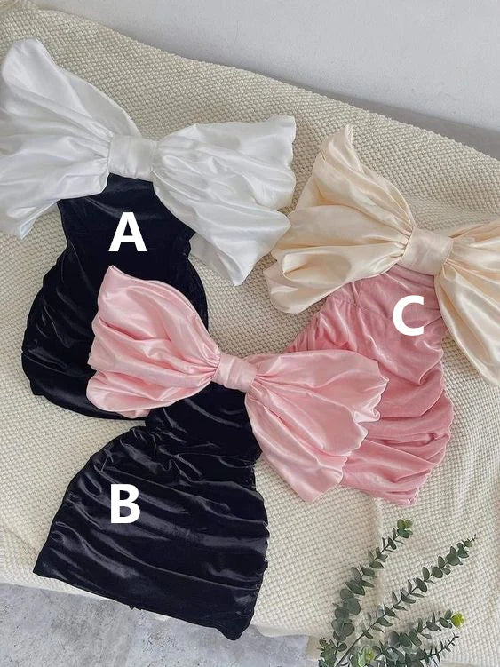 Black and Pink Off Shoulder Sheath Homecoming Dress Birthday Dress Party Dress