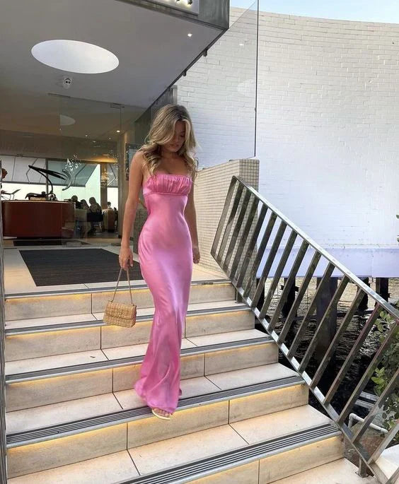 Backless Spaghetti Strap Sleeveless Long Maxi Dress Party Dress Formal Dress