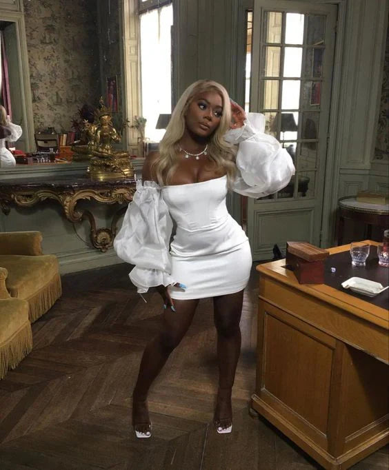 Sexy Off Shoulder Short Prom Dress Charming Party Dress Homecoming Dress