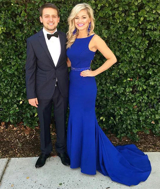 SSR1178,Mermaid Prom Dresses,Blue Long Prom Evening Dress