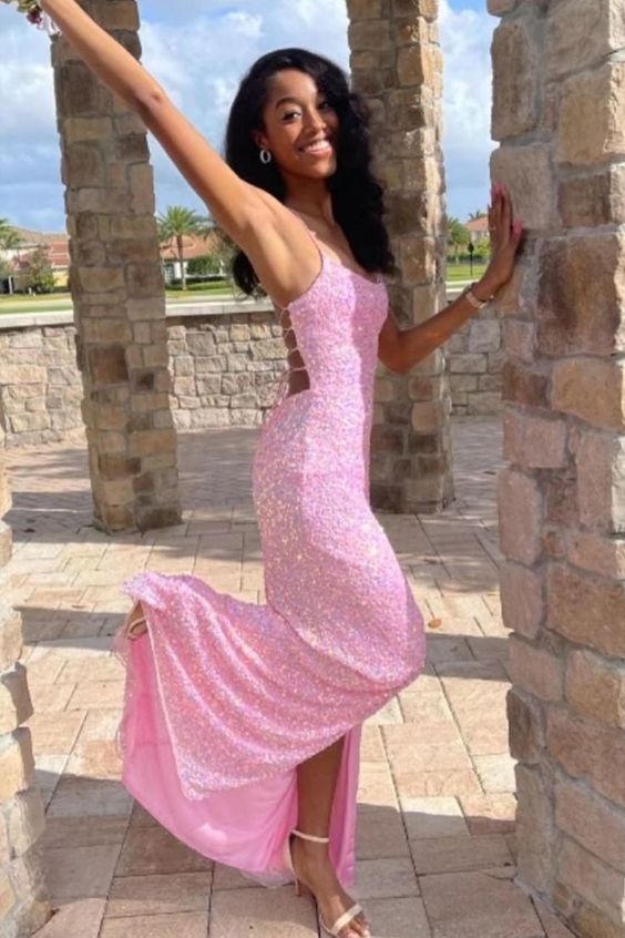 SSR0818,Light pink evening prom dresses,pink cross back formal gown