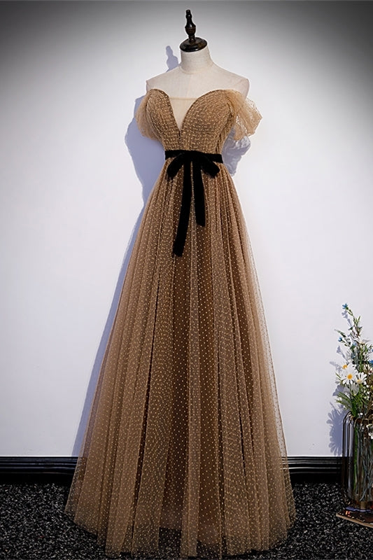 Princess Off the Shoulder A-line Long Formal Dress