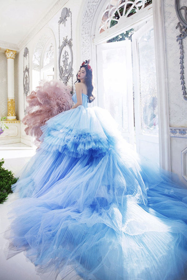 SSR0670,Princess tulle sweet 16 dress princess ball gown long prom evening dresses