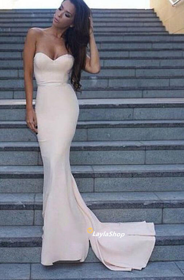 SSR0887,Mermaid Ivory Long Prom Dress Sweetheart Evening Dresses