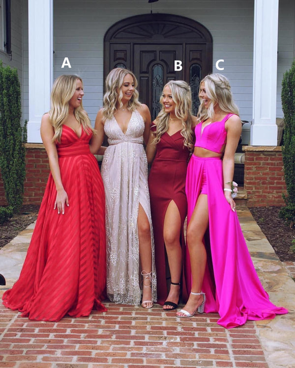 SSR0827,Red/Burgundy/Pink Prom Dresses,Simple Evening Dress Pretty Prom Dresses