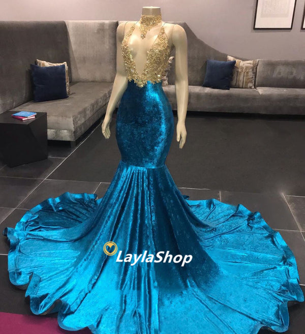 SSR0133,Deep V-neck Long Mermaid Velvet Prom Dresses,Lace Beaded Prom Dresses,Long Prom Dresses